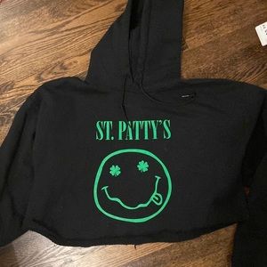 St Patrick’s Day Cropped Hoodie